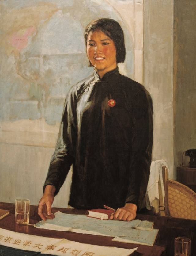 《女委员》（ 127×100cm，1971年，私人收藏）