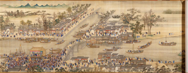 清 清人画玄烨南巡图第九卷（局部）故宫博物院藏